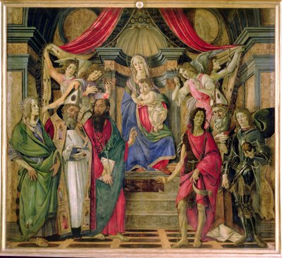 Virgin and Child with Saints from the Altarpiece of San Barnabas by Sandro Botticelli